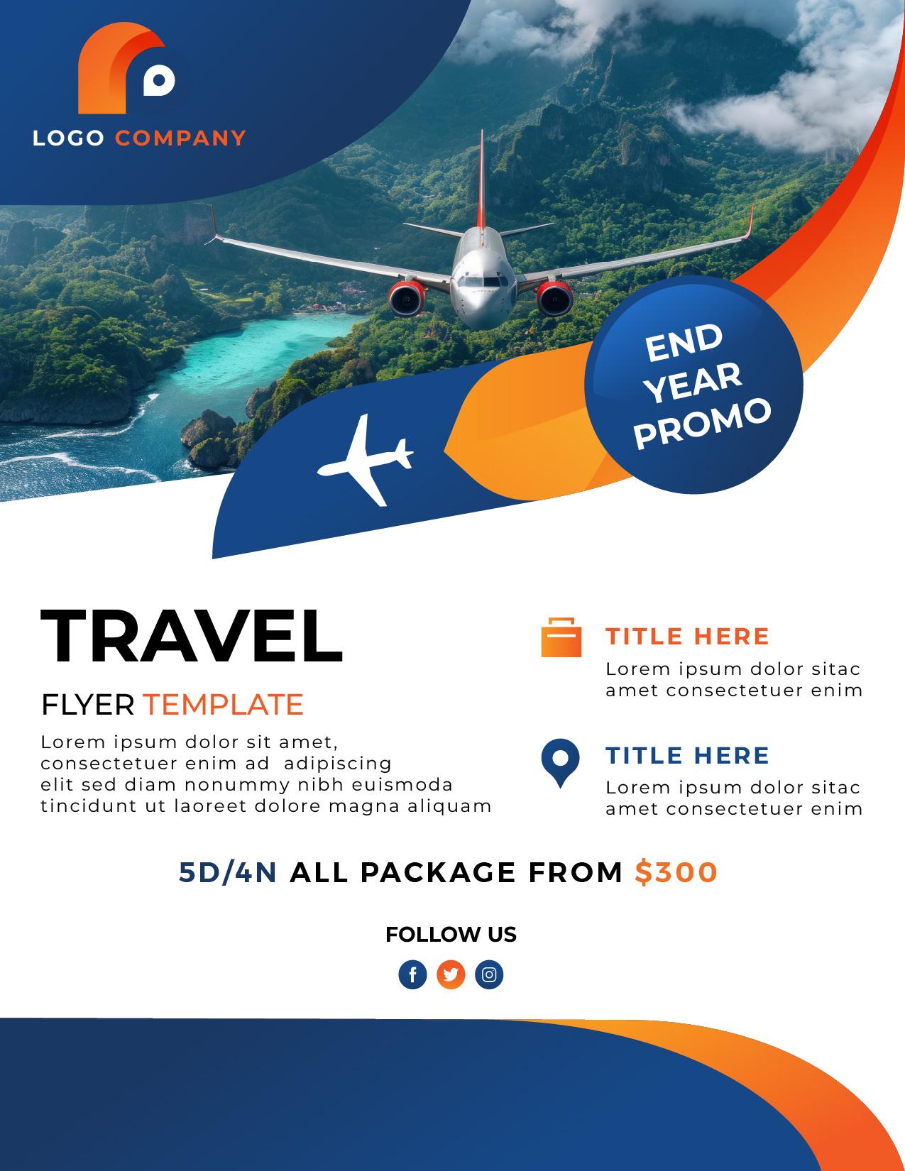 Travel poster template