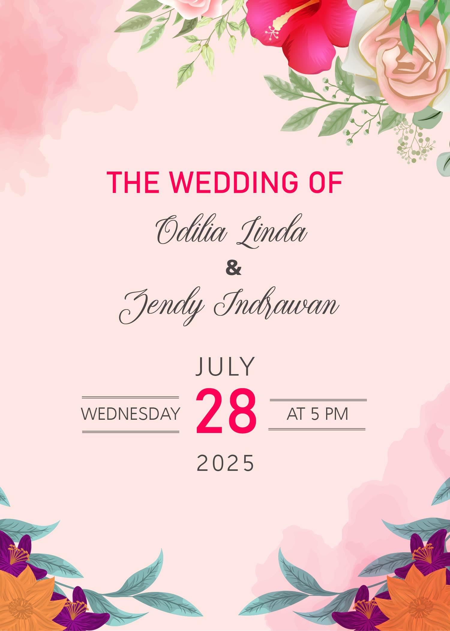 Wedding invitation card