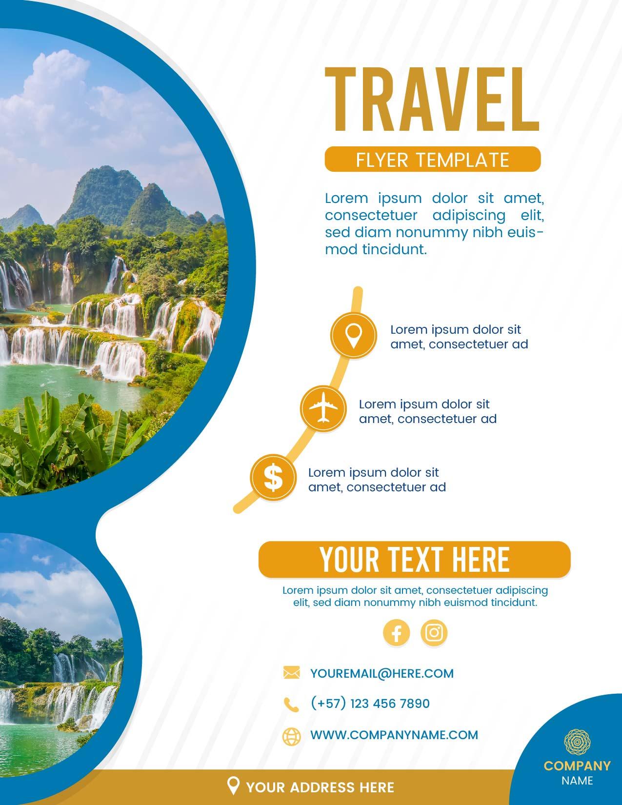 Travel poster template
