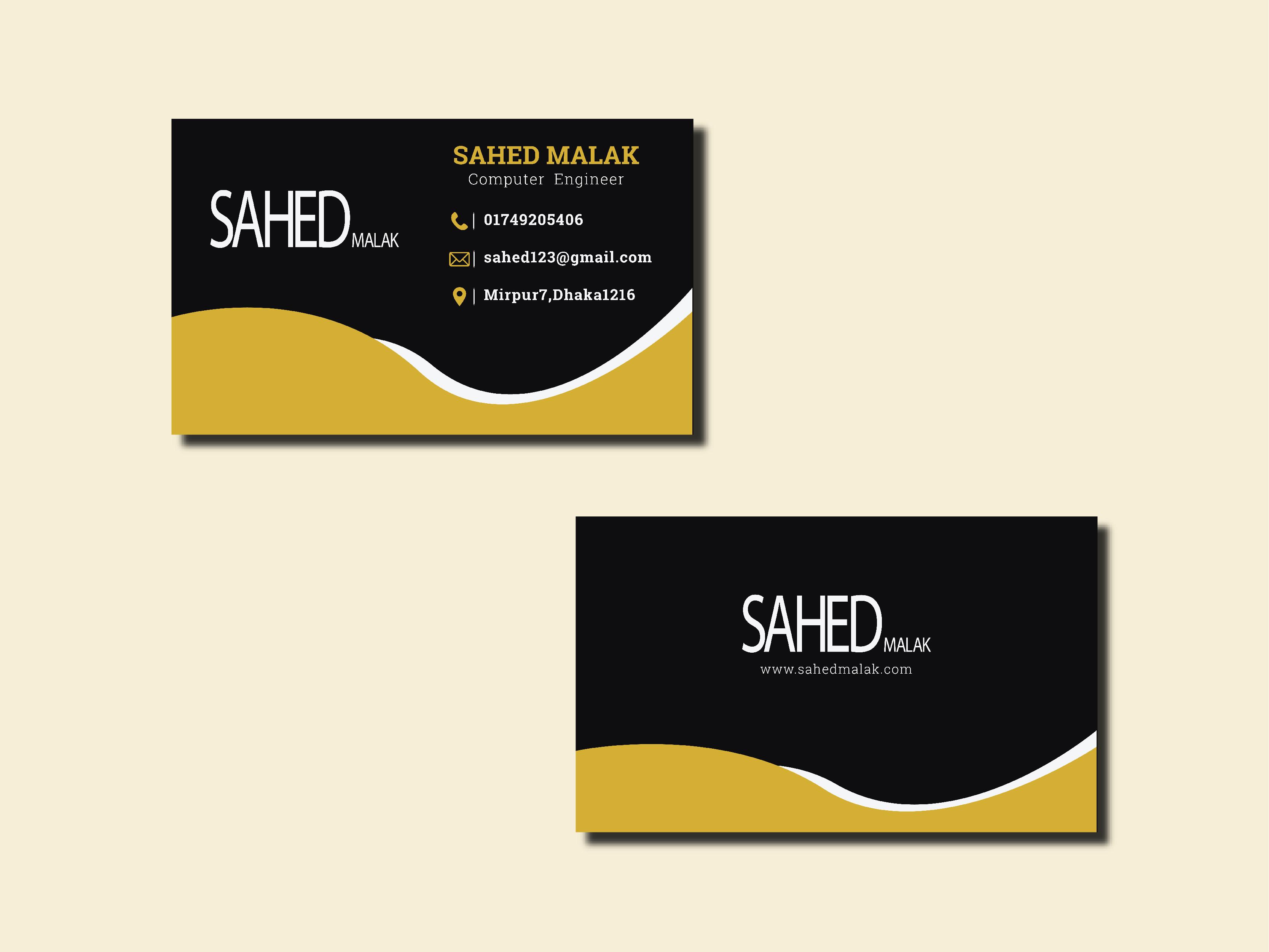 Premium Black & Gold Business Card Design