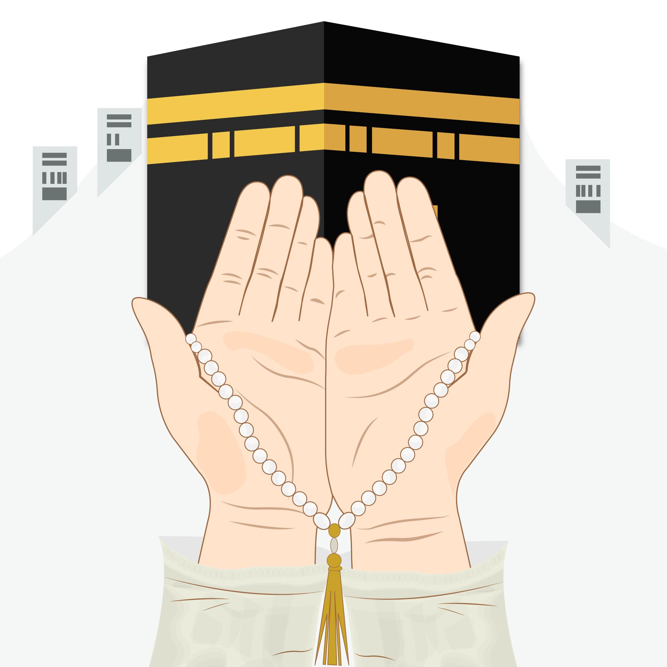 Islamic Prayer Hands Vector