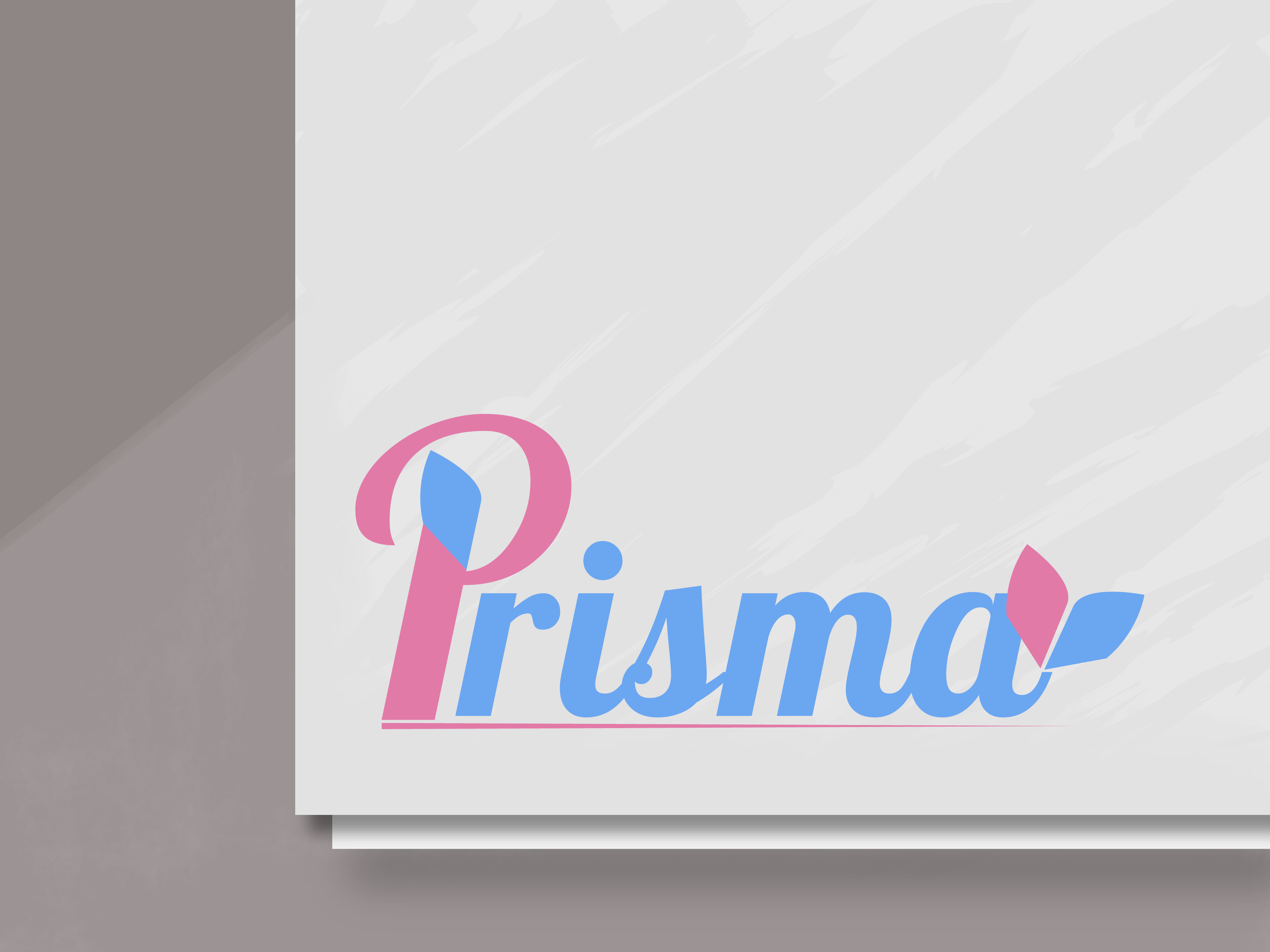Prisma Minimal & Modern Pink Blue Logo Design