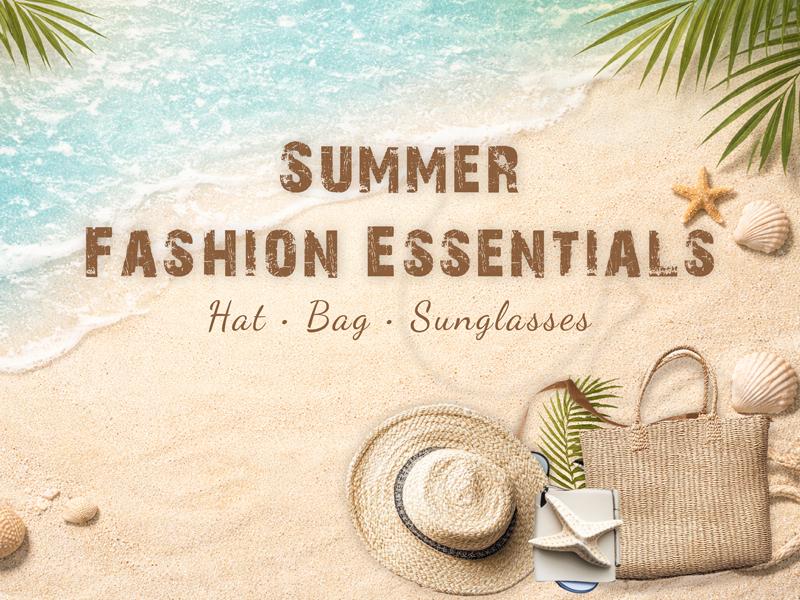 Summer Vacation Beach Accessories Banner